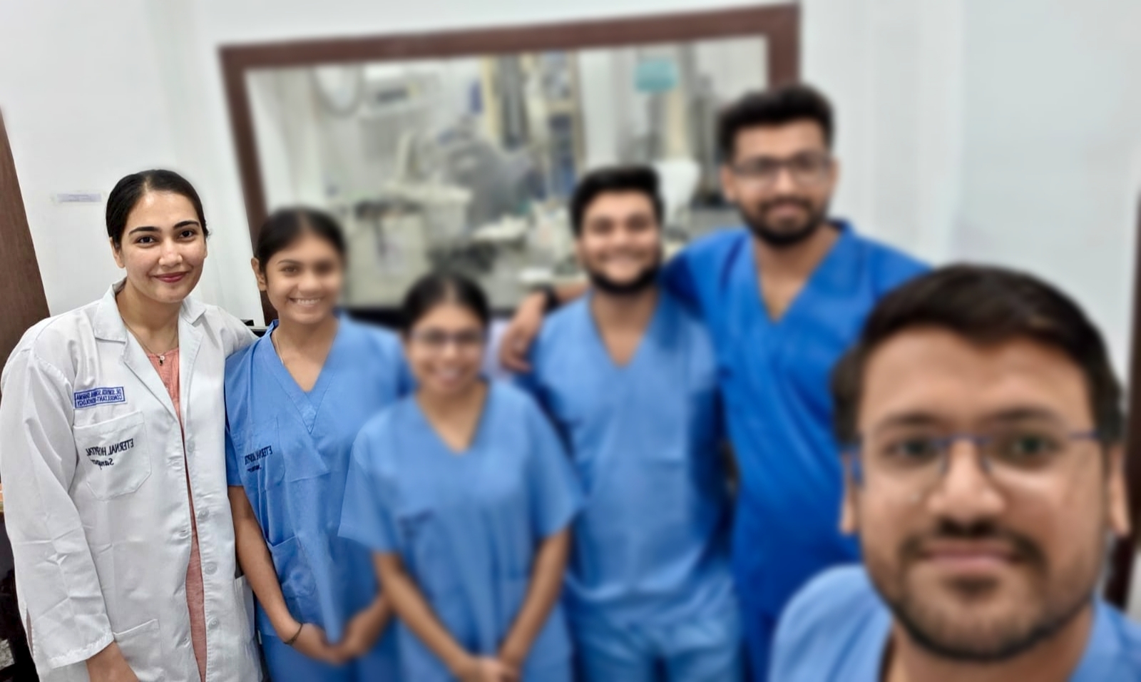 Interventional Cardiologist Dr. Somyata Somendra with her team